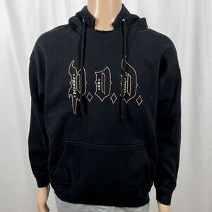 Vintage 90s Y2K Alstyle Men's Large Black P.O.D. Payable On Death Logo Hoodie